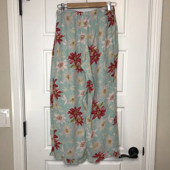 Vintage Romeo Romeo Floral Print Straight Leg Cropped Pants Small 100% Rayon USA - Picture 2 of 9